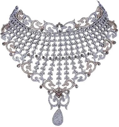 Batukbhai Son Jewellers Heavy Diamond Necklace Png Diamond Necklace Png