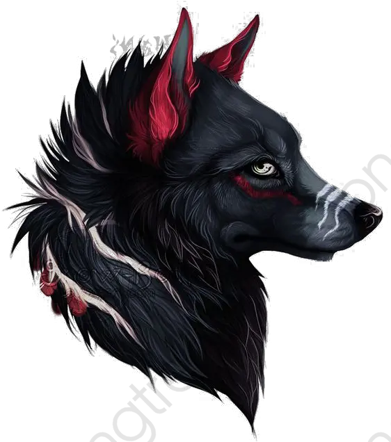 Download Free Png Black Wolf Avatar Black And Red Wolf Black Wolf Png