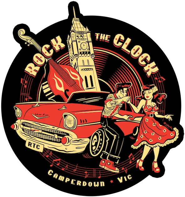 Rock The Clock Is Under Construction Logo Retro 2020 Png Clock Logo