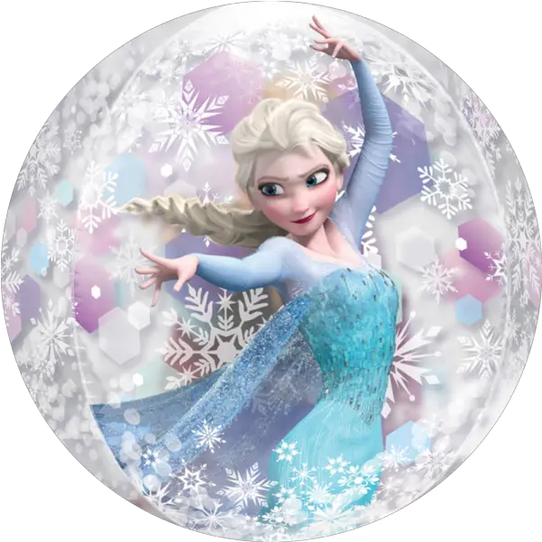 Frozen Elsa Ana Clear Bubble Balloon Elsa Balloon Png Elsa Transparent