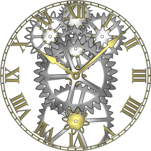 Brass Gears Clock Lwp Paid Wall Clocks With Visible Mechanism Png Gears Transparent