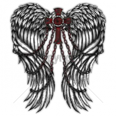 Download Wings Tattoos Free Png Transparent Image And Clipart Angel Wings With Chains Tattoo Chest Tattoo Png