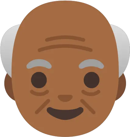 Old Man Medium Dark Skin Tone Emoji Android Old Man Emoji Png Old Person Icon