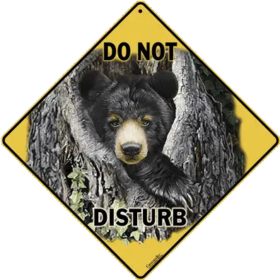 Bear Do Not Disturb Sign American Black Bear Png Do Not Disturb Icon