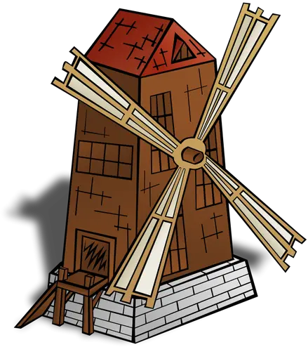 Windmill Vector Symbol Public Domain Vectors Mill Clipart Png Dutch Windmill Icon