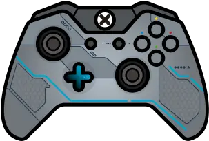 Blue Controller Gamer Halo Xbox One Icon Xbox Controller Cartoon Transparent Png Halo Transparent Background