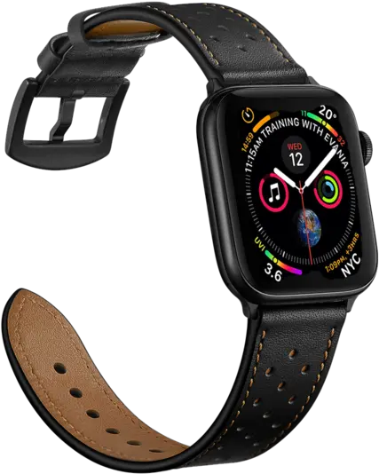 Premium Leather Bands For Apple Watch Apple Se 44mm Black Leather Watch Bands Png Hex Icon Watch Band