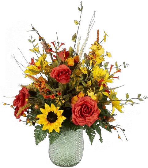 Download Hd Silk Festive Fall Vase U2022 55 Royeru0027s Flowers Bouquet Png Fall Flowers Png