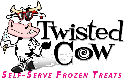 Twisted Cowlogowtagline Twisted Cow Frozen Treats Cartoon Png Cow Logo