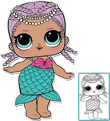 L Merbaby Lol Doll Coloring Pages Png Lol Doll Png