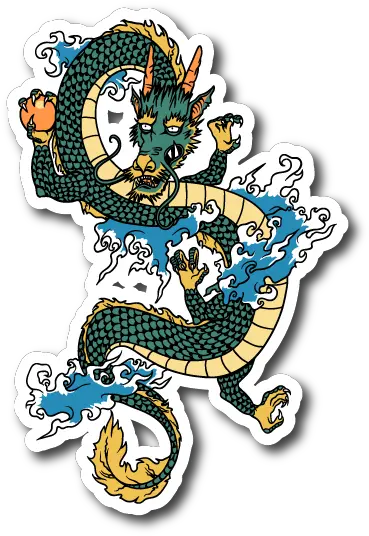Japanese Dragon Vinyl Sticker Japanese Dragon Png Japanese Dragon Png