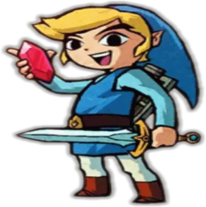 Blue Toon Link With Rupee Roblox Four Swords Blue Toon Link Png Toon Link Png