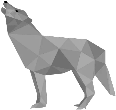 Wolf Howl Predator Tail Low Poly Low Poly Wolf Howl Png Howling Wolf Png