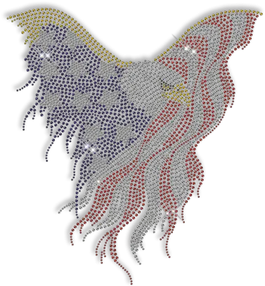 Best Sparkle American Flag Pattern Eagle Iron Automotive Decal Png American Flag Eagle Png