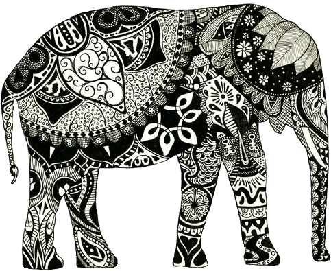 Elephant Pattern Art Elephants Png Image 243 Pngmix Elephant Png