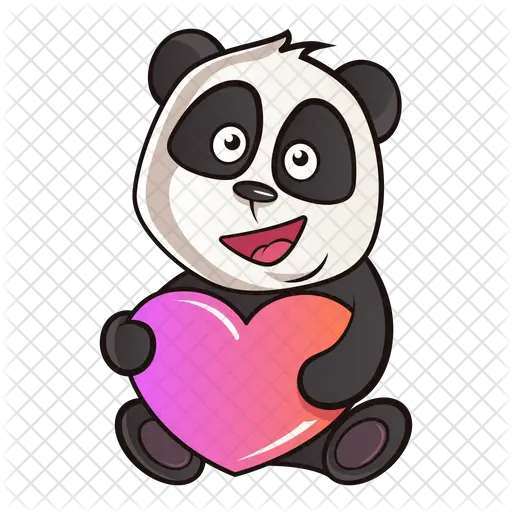Cute Panda With Heart Icon Cute Panda Png Cute Panda Png