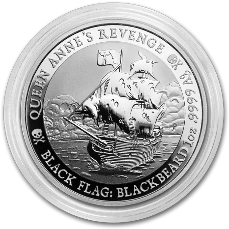 2019 1 Oz Tuvalu Black Flag Series Cash Png Black Flag Png