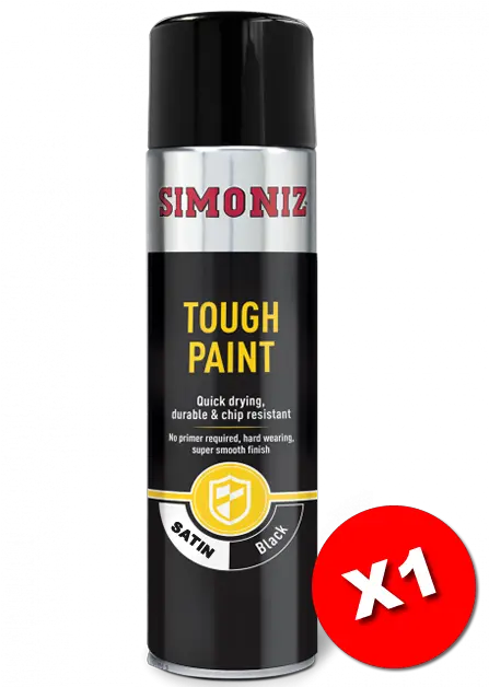 Simoniz Tough Satin Black Spray Paint 500ml Simvht51d Simoniz Tough Satin Black Png Black Paint Png