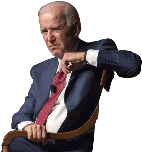 Joe Biden Sitting Free Joe Biden Distorted Png Donald Trump Transparent Background