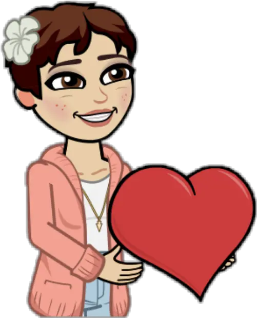 Bitmoji Mybitmoji Snapchat Emoji Love Heart Red Bitmoji Snapchat Love Bitmoji Png Heart Eye Emoji Png