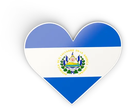 Heart Sticker Illustration Of Flag El Salvador El Salvador Png Un Flag Icon