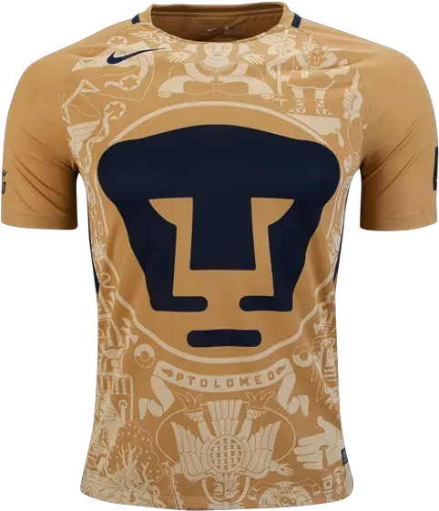 Unam Pumas Home Soccer Jersey Png