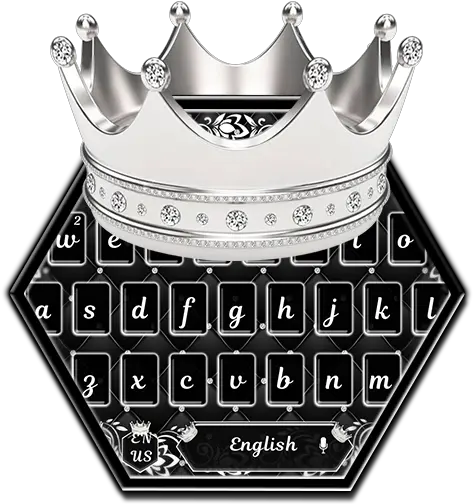 Diamond Silver Crown Keyboard Theme Silver Png Silver Crown Png