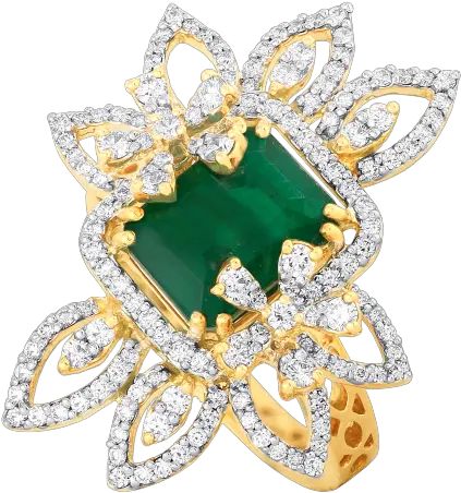 Green Grandeur Diamond Ring Emerald Png Diamond Ring Png