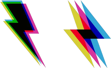 Cmyk Lightning Bolt Cursor U2013 Custom Browser Extension Graphic Design Png Lightening Bolt Png