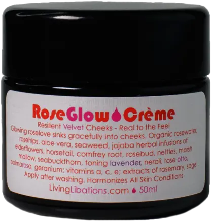 Living Libations Rose Glow Crème 50ml Cosmetics Png Real Rose Png