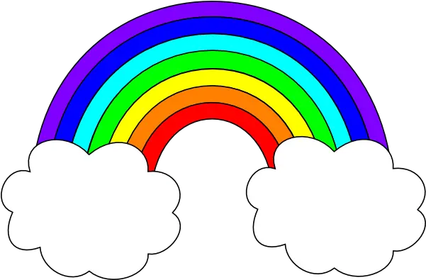 Library Of Rainbows Clip Png Rainbow With Clouds Clipart Rainbow Clipart Transparent Background