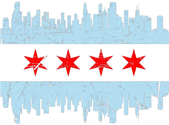 Chicago Flag Skyline Apparel Throw Png