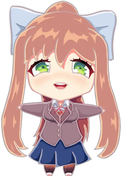 Download Monika Hug Png Monika And Minika Ddlc Monika Png