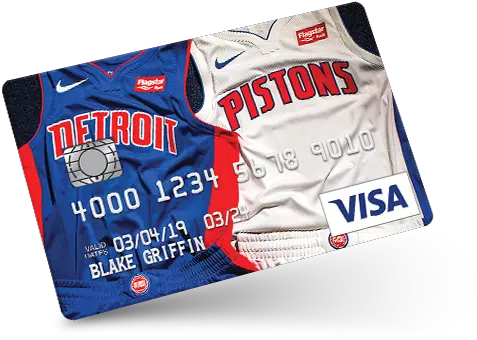 Pistons Cards Flagstar Bank Credit Card Png Detroit Pistons Logo Png