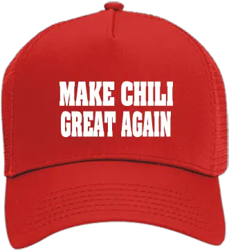 Make Chili Great Again Cotton Front Trucker Hat Baseball Cap Png Backwards Hat Png