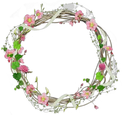 Circle Frame Spring Summer Flowers Flower Borders And Frames Png Flower Circle Png