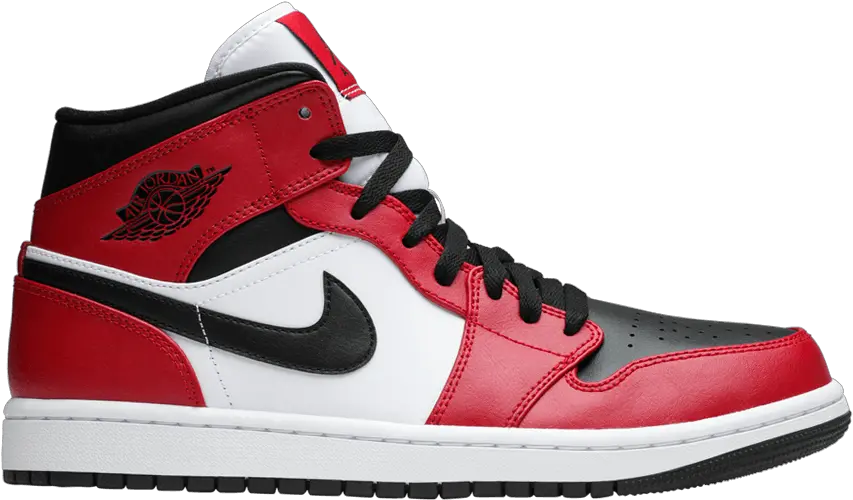 Goatcom Chicago Black Toe Jordan 1 Mid Jordan Air 1 Mid Red And White Png Nike Icon Woven 2 In 1 Short