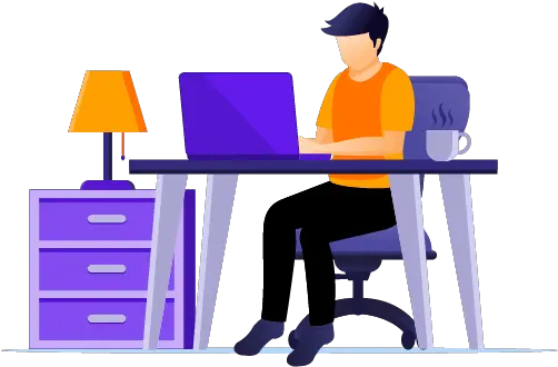 Kp Chaudhary A Freelance Web Designer Security Tips On Working From Home Png Man At Desk Icon