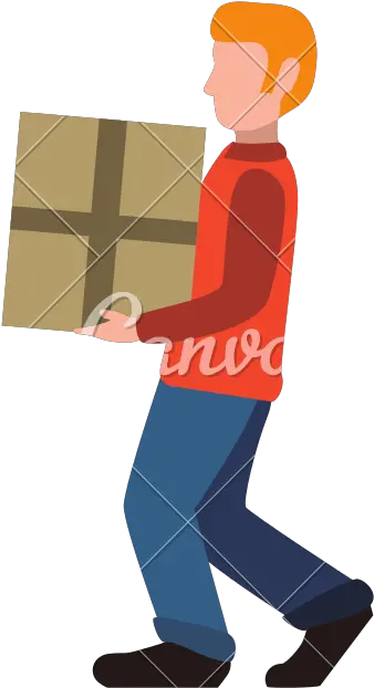 Delivery Man Package Shipping Logistic Icon Logistics Package Man Icon Png Shipping Box Icon