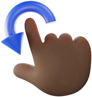 Premium Swipe Left Down Hand Gesture 3d Illustration Sign Language Png Left Hand Icon