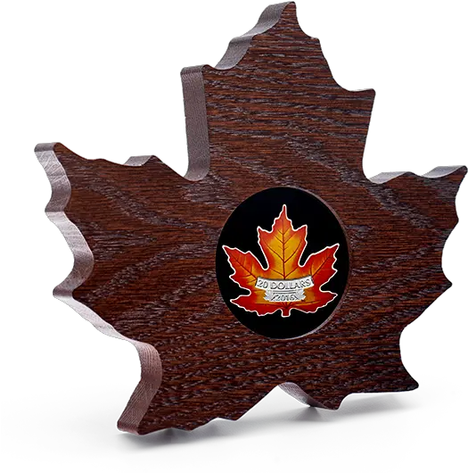 Download Hd Pure Silver Coloured Coin The Canadian Maple Maple Leaf Png Canadian Leaf Png