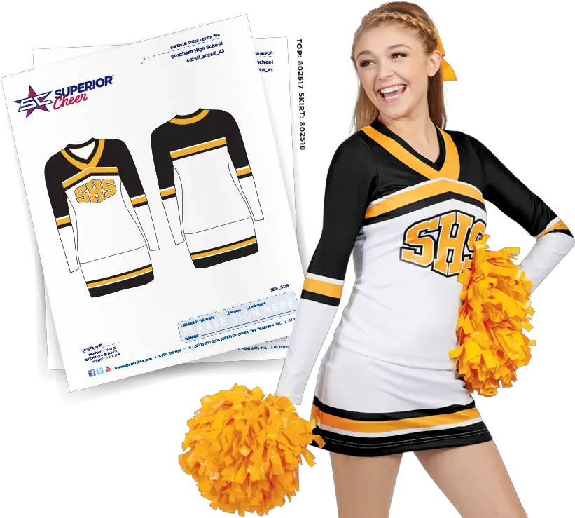 Cheerleading Uniform Cheer Warm Ups And Cheer Apparel Traje De Porrista Con Manga Png Cheer Icon