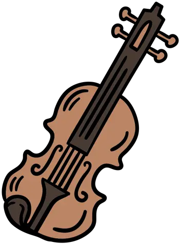 Violin Austrian Symbol Handdrawn Color Transparent Png Chica Tocando Violin Animada Png Violin Transparent