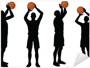 Sticker Basketball Players Silhouette Collection In Free Png Player Icon