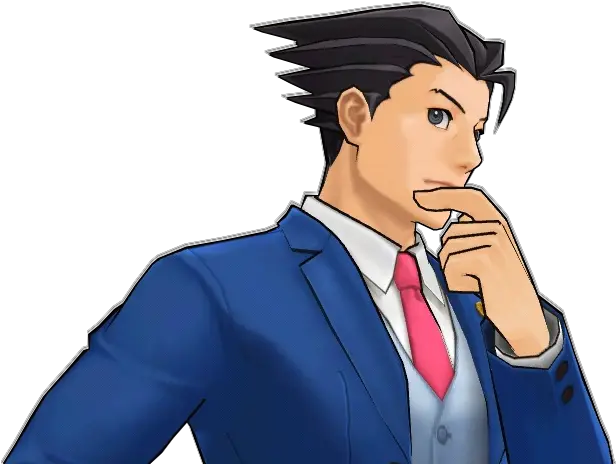 Phoenix Wright Phoenix Wright Hair Transparent Png Phoenix Wright Png