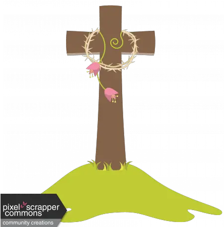 Easter 2017 Cross With Crown Of Thorns 01 Graphic By Tina Christian Cross Png Crown Of Thorns Transparent