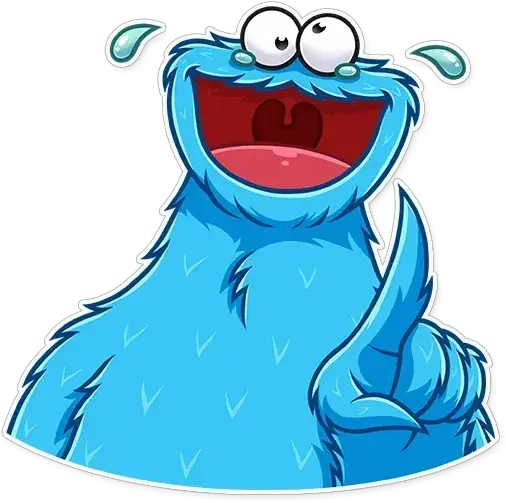 Cookie Monster Whatsapp Stickers Stickers Cloud Cookie Monster Sticker Pack Png Cookie Monster Transparent