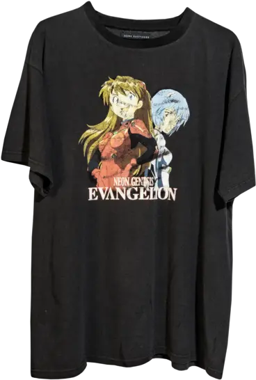 90s Neon Genesis Evangelion Suede Collar T Shirt U2014 Gens Sauvages Png Evangelion Png