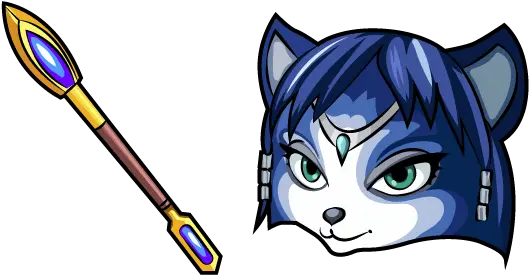 Star Fox Krystal Staff Cursor Star Fox Krystal Drawing Png Star Fox Png