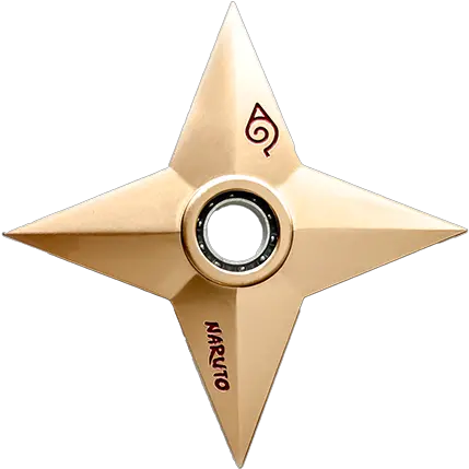 Gold Ninja Star Finger Spinner By Spinnables Ninja Star Origami Png Fidget Spinner Transparent Background